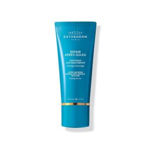 Une crème hydratante anti-âge pour le visage qui apaise la peau, grâce à son complexe sulfate de Dextran et extrait de réglisse, tout en contribuant à prolonger l'éclat du bronzage après l'exposition au soleil. Formulé avec sa technologie brevetée REPAIR, ce soin après-soleil cible les signes de l'âge, les rides et ridules sont visiblement lissées.